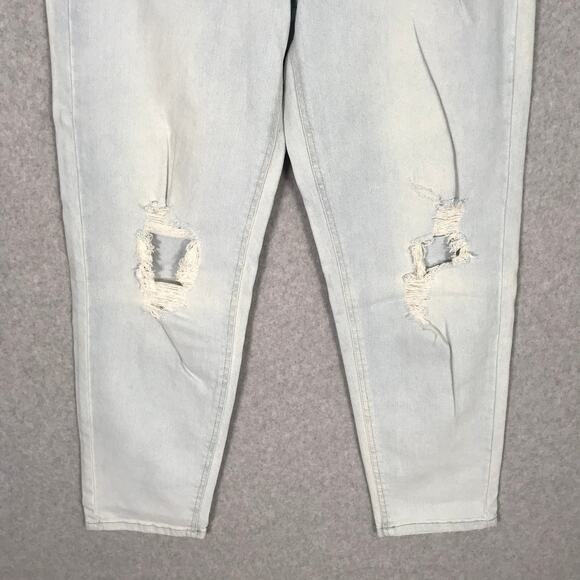 Wild Fable Jeans Women Size 8 Mom Distressed Holes Worn Faded Skater Bleached - Picture 4 of 12
